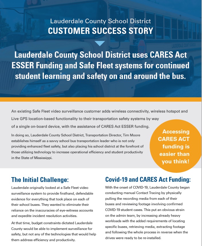 Customer Success Story, how Lauderdale County Scool District uses CARES Act ESSER funding