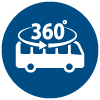 icon for 360° view around bus icon for 360° view around bus