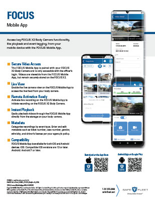 Focus Mobile App for Body Worn Cameras Spec Sheet