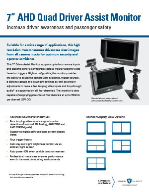 Thumbnail for 7” AHD Quad Driver Assist Monitor