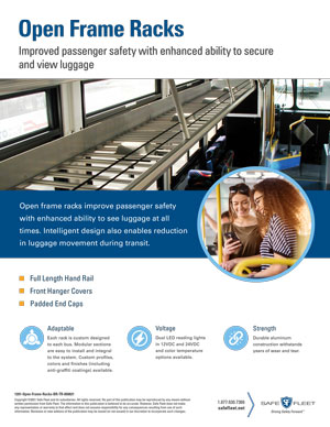 Open Frame Racks brochure for transit buses